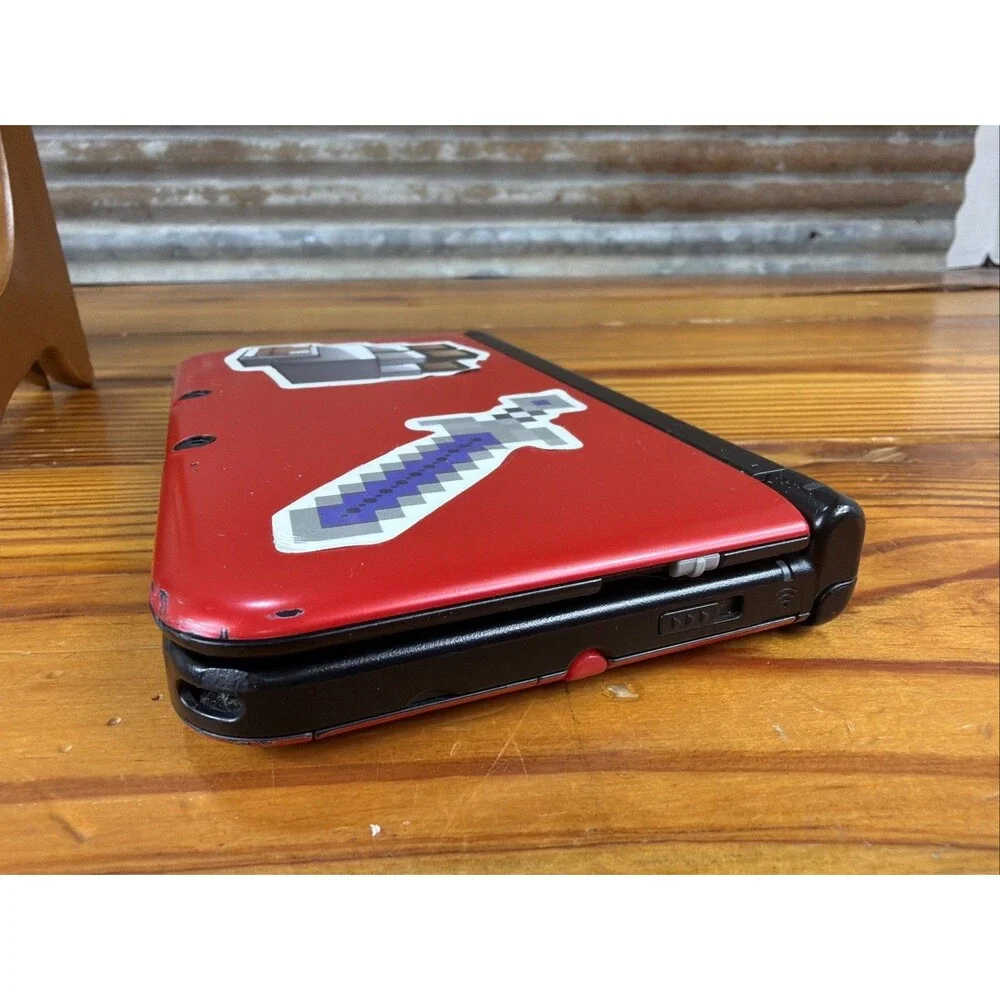 Nintendo 3DS XL Red Console Bundle Tested-New Power Cord-NICE
